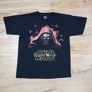 🔸️Star Wars Black Kylo Ren The Force Awakens Shirt Youth Large